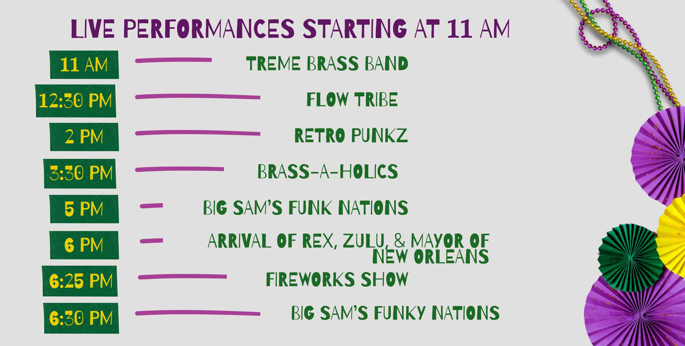 Riverwalk's Lundi Gras Celebration Lineup for 2025