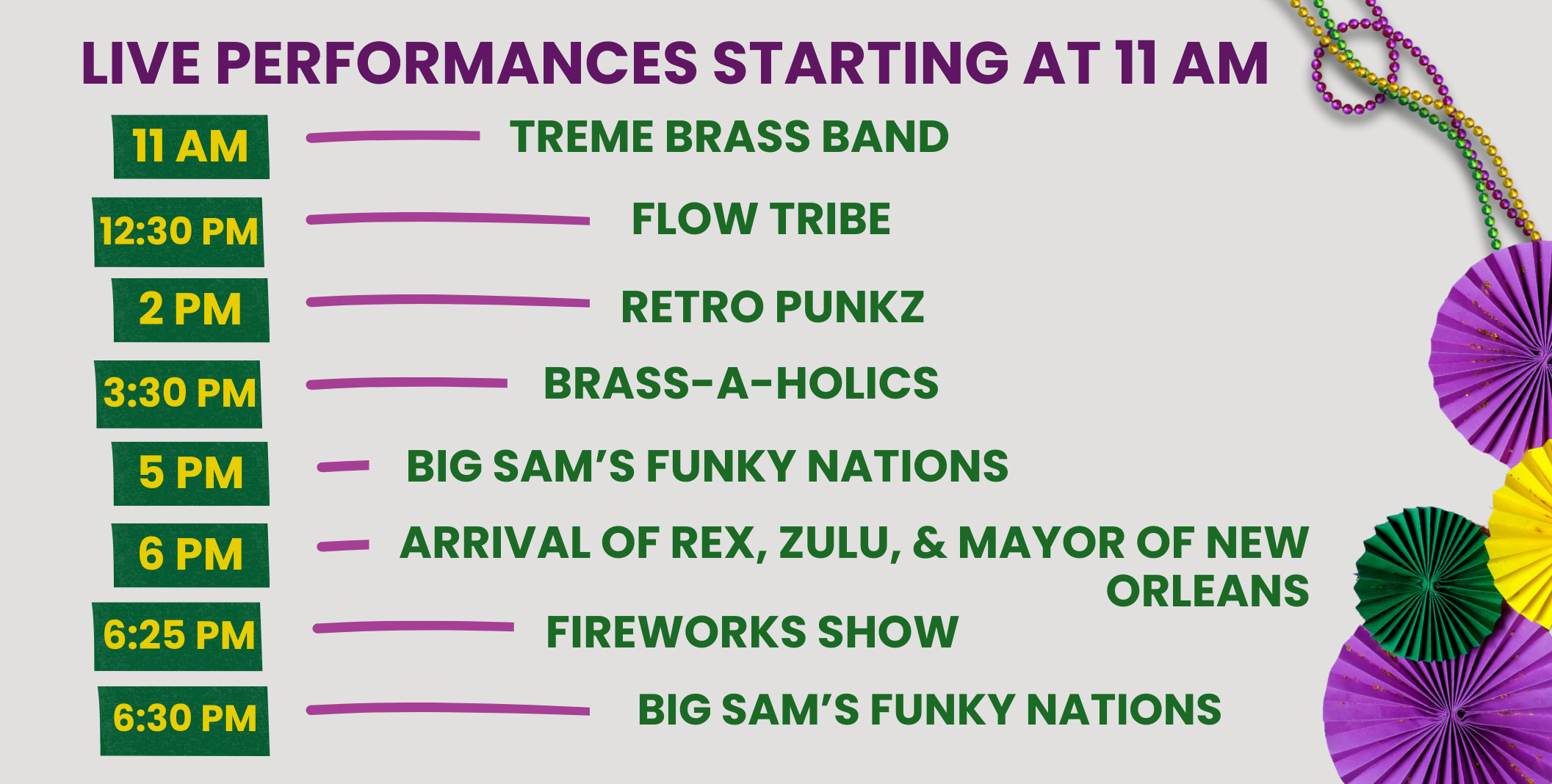 Riverwalk's Lundi Gras Celebration Lineup for 2026