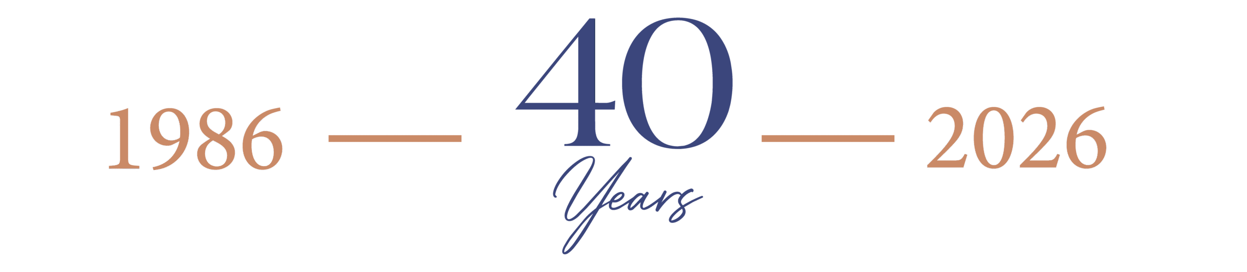 1986 to 2026, celebrating 40 years